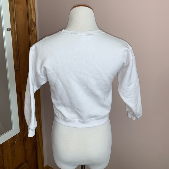 White crew neck sweatshirt from Hanes - Picture 2 of 3